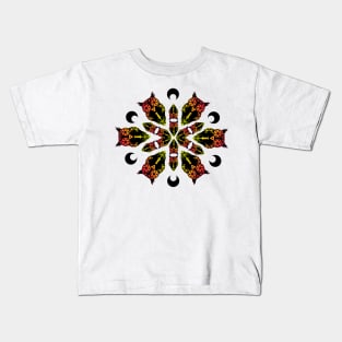 Flame Owl Mandala Kids T-Shirt